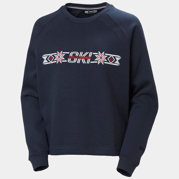 W BLISS SWEATSHIRT, NAVY, M
