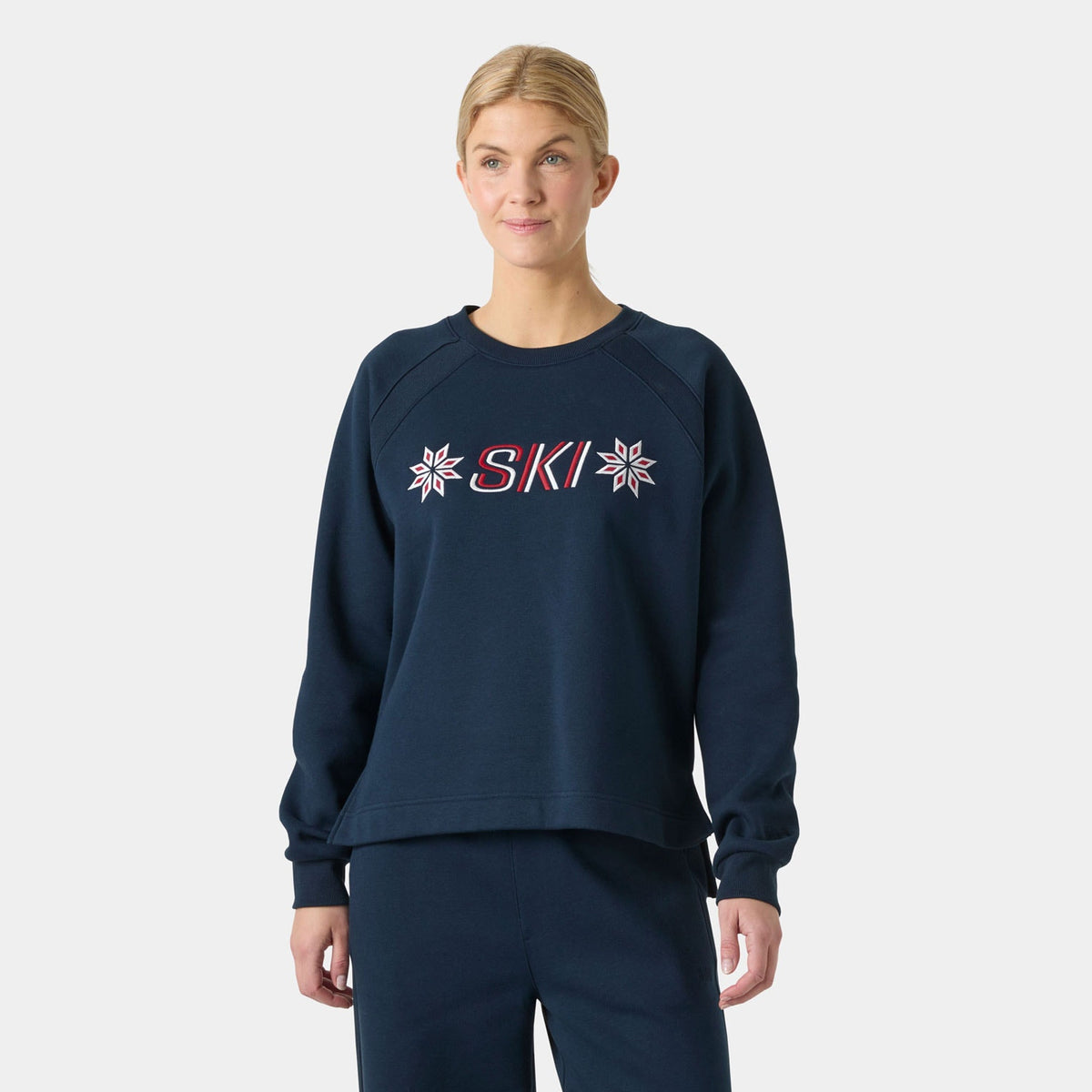 W BLISS SWEATSHIRT, NAVY, L