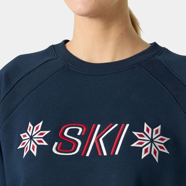 W BLISS SWEATSHIRT, NAVY, L