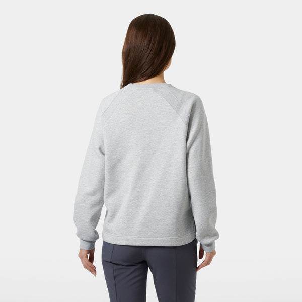 W BLISS SWEATSHIRT, GREY MELANG, L