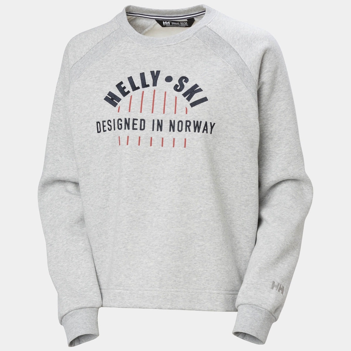 W BLISS SWEATSHIRT, GREY MELANG, L