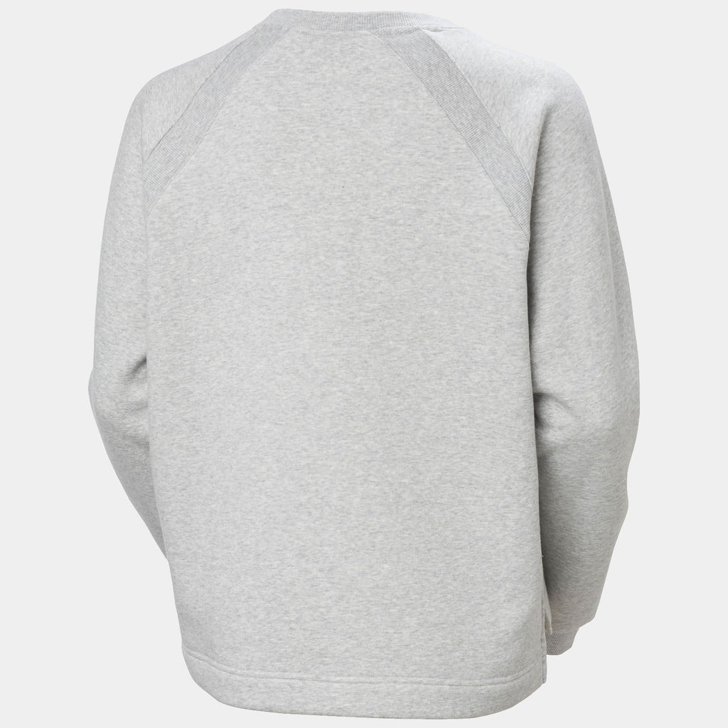 W BLISS SWEATSHIRT, GREY MELANG, L