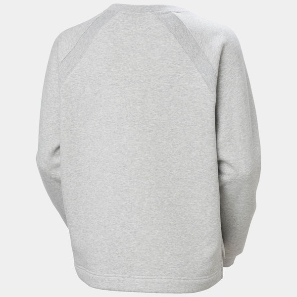 W BLISS SWEATSHIRT, GREY MELANG, L