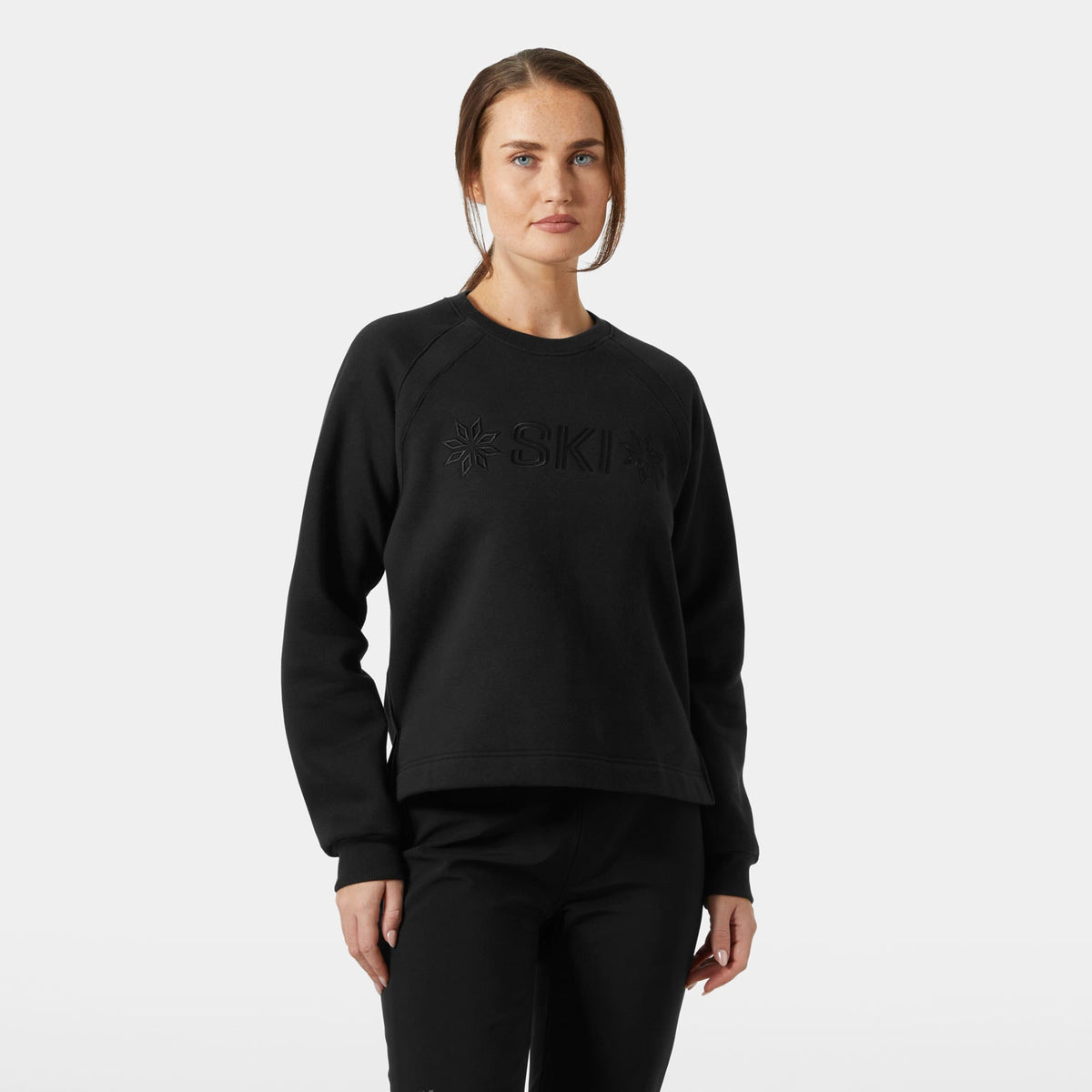 W BLISS SWEATSHIRT, BLACK, L