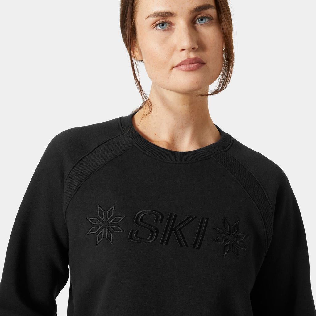 W BLISS SWEATSHIRT, BLACK, L