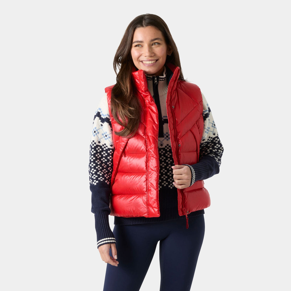 W BLISS DOWN VEST, RED, L