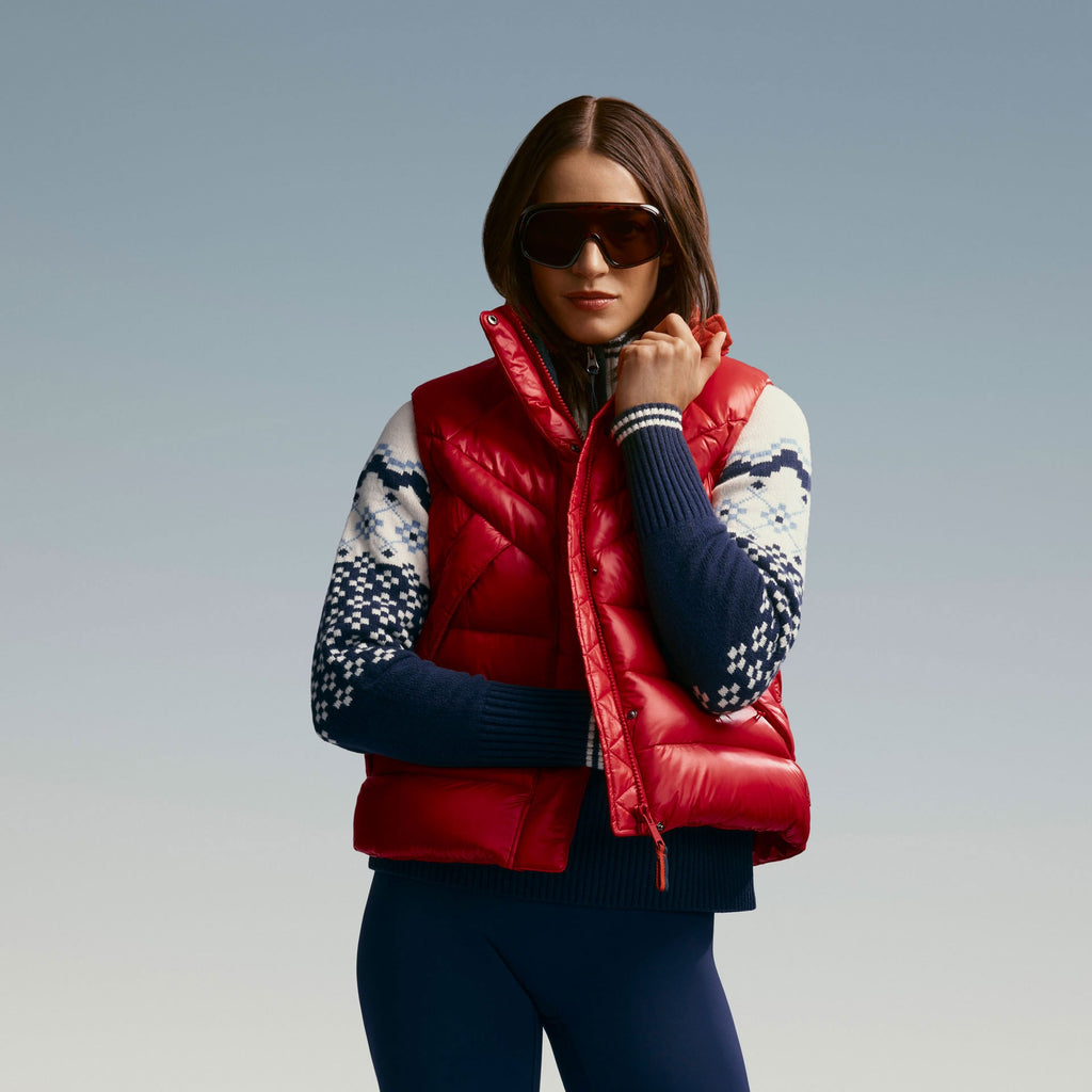 W BLISS DOWN VEST, RED, L