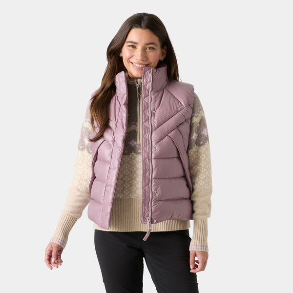 W BLISS DOWN VEST, PURPLE CLAY, L