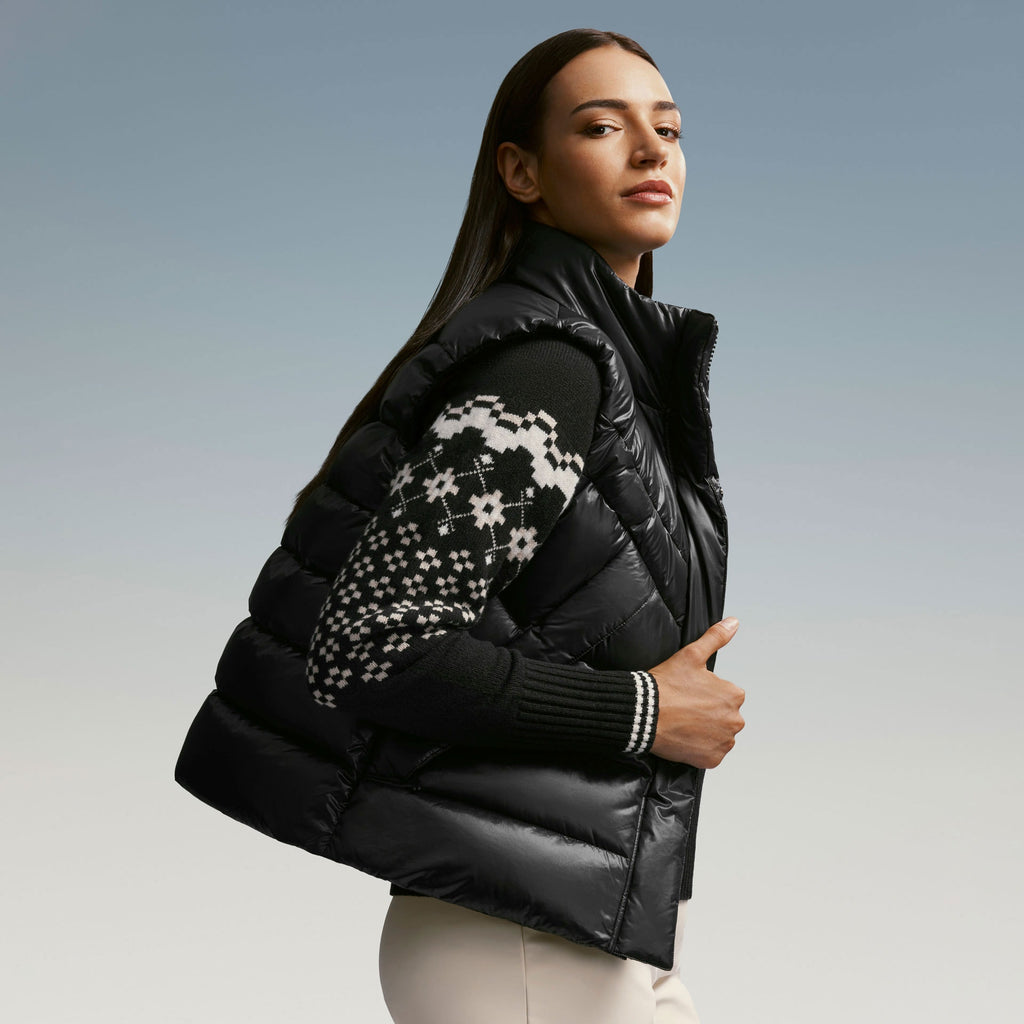 W BLISS DOWN VEST, BLACK, L