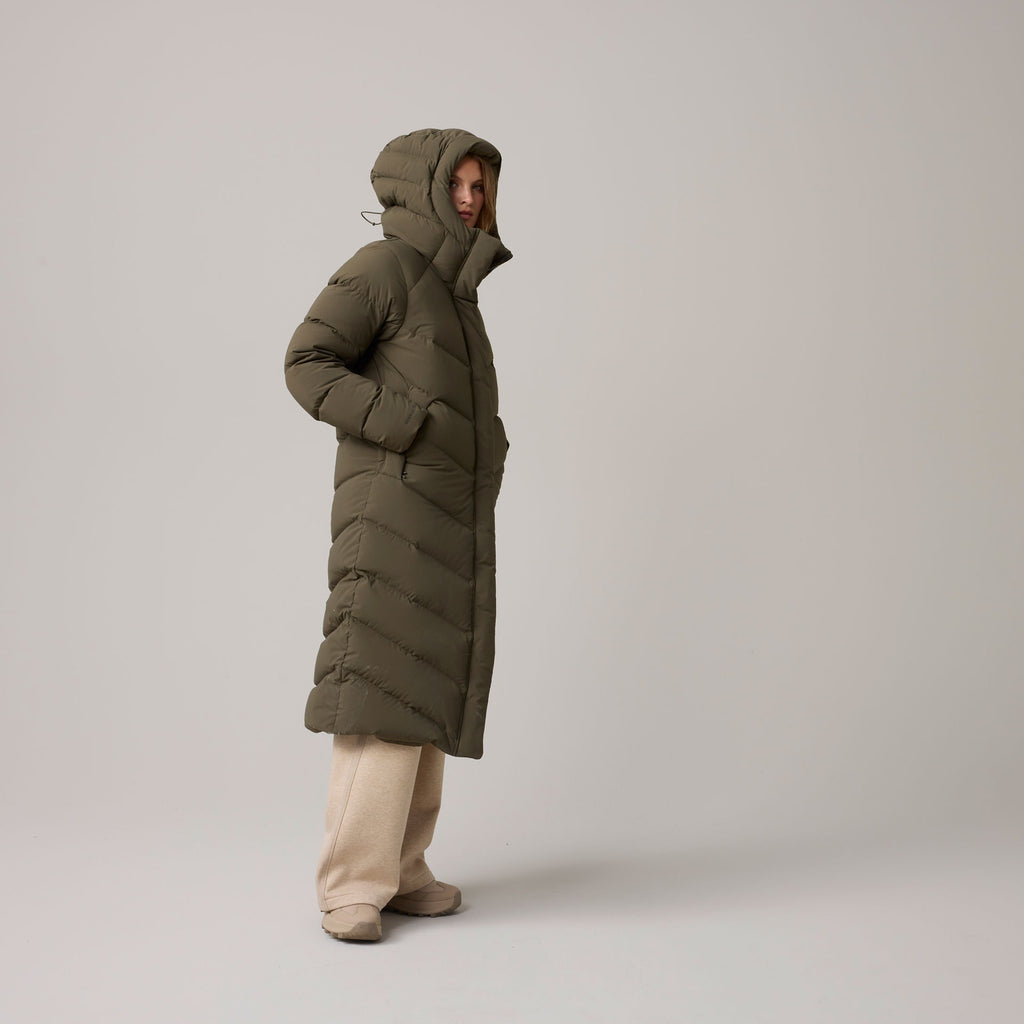 W HELLY PUFF LONG DOWN PARKA, UTILITY GRE, L