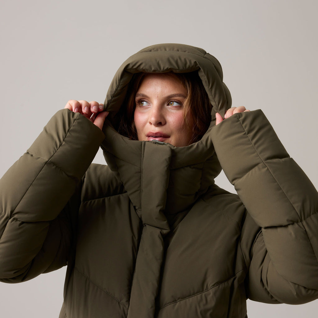 W HELLY PUFF LONG DOWN PARKA, UTILITY GRE, L