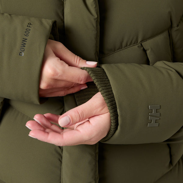 W HELLY PUFF LONG DOWN PARKA, UTILITY GRE, L
