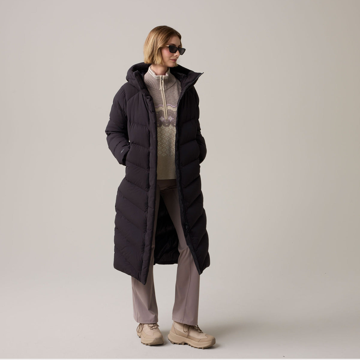 W HELLY PUFF LONG DOWN PARKA, BLACK, L