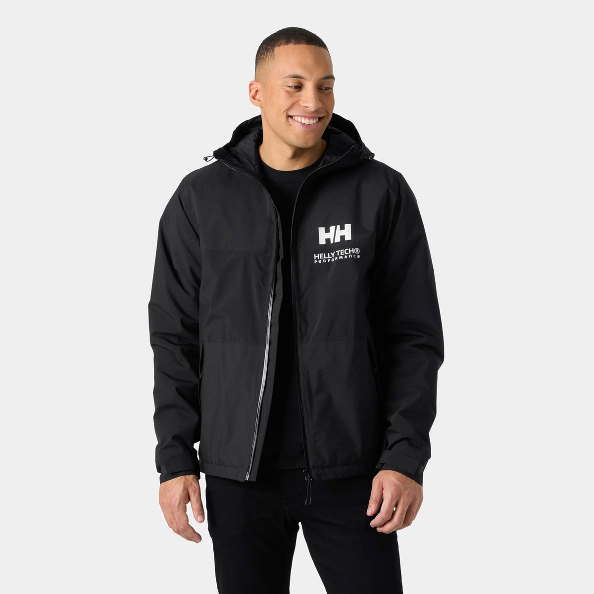 ACE INS RAIN JACKET, BLACK, XXL