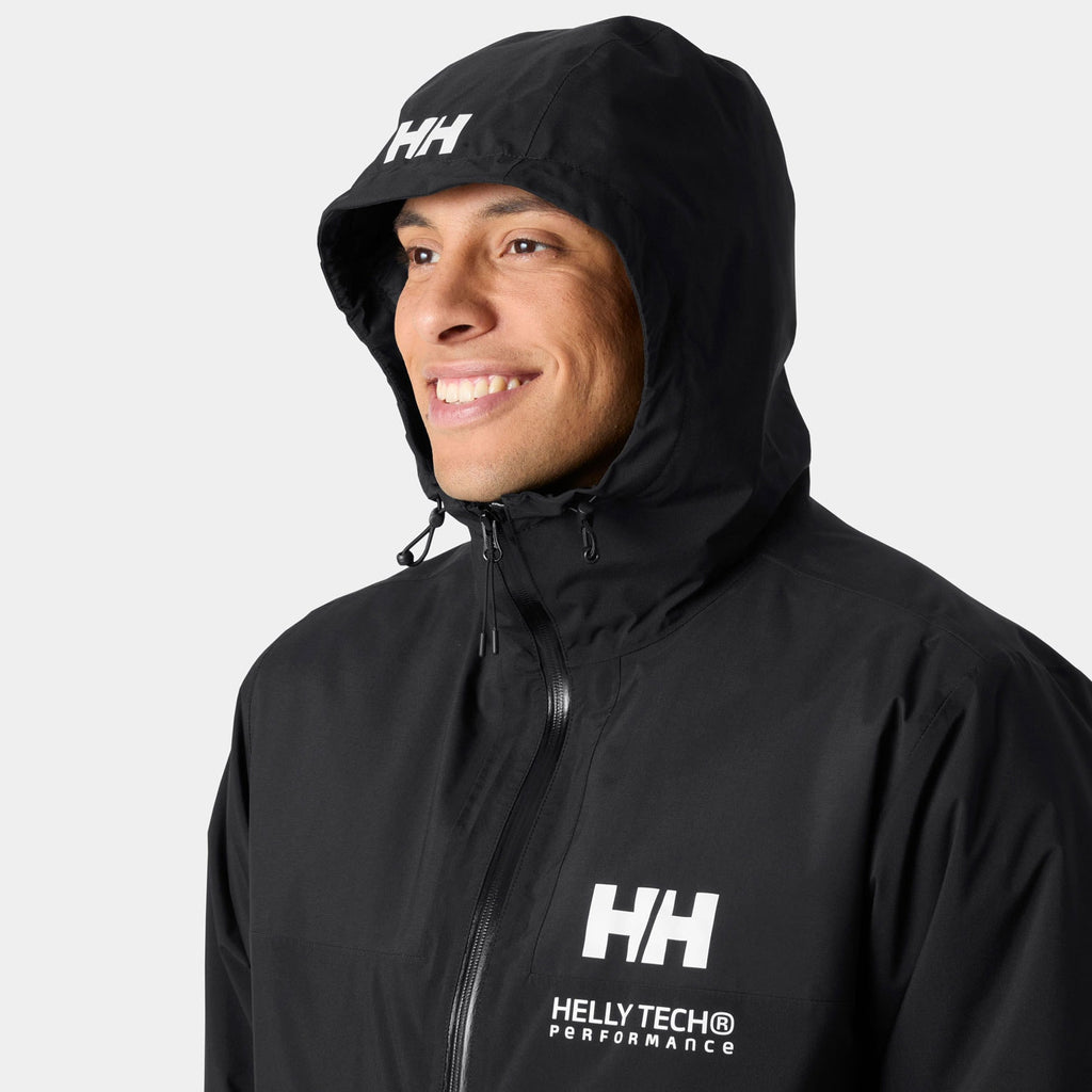ACE INS RAIN JACKET, BLACK, XXL