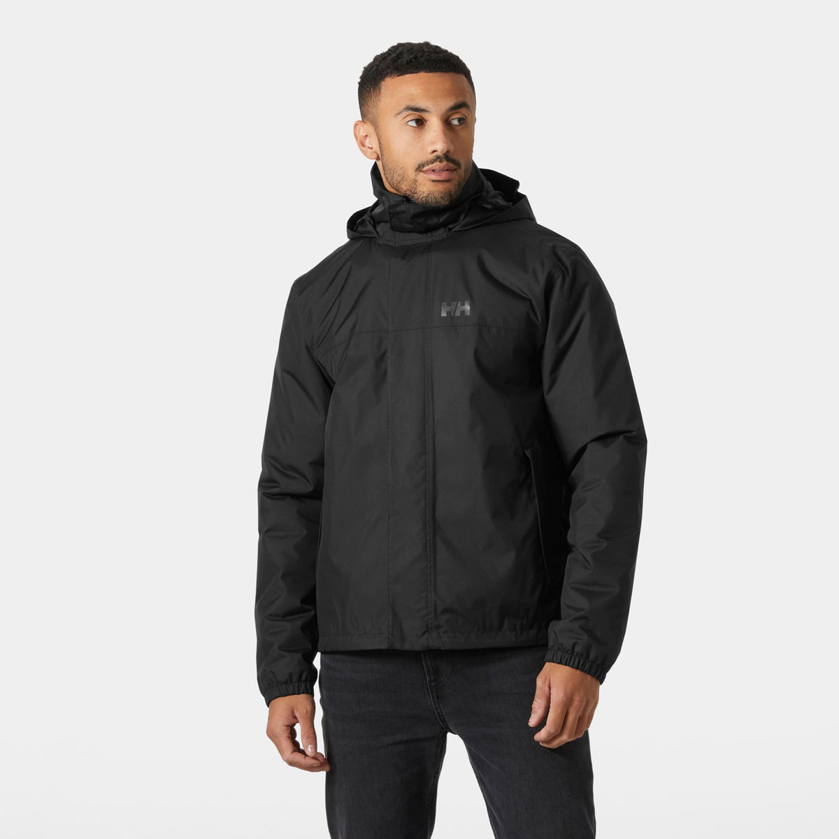 VANCOUVER INS RAIN JACKET, BLACK, XXL