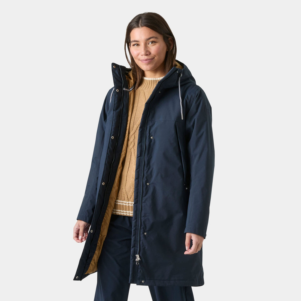 W HVALER INS RAINCOAT, NAVY, L