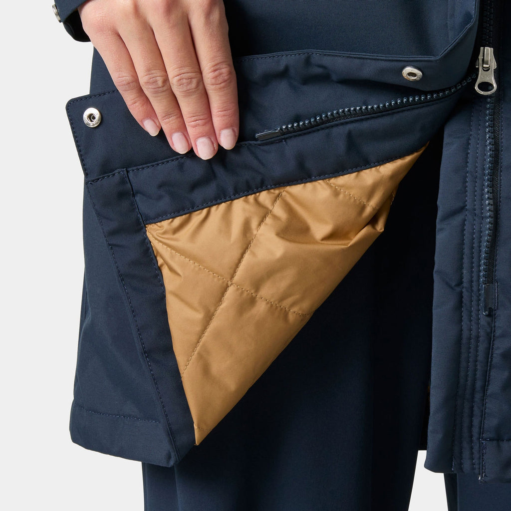 W HVALER INS RAINCOAT, NAVY, L