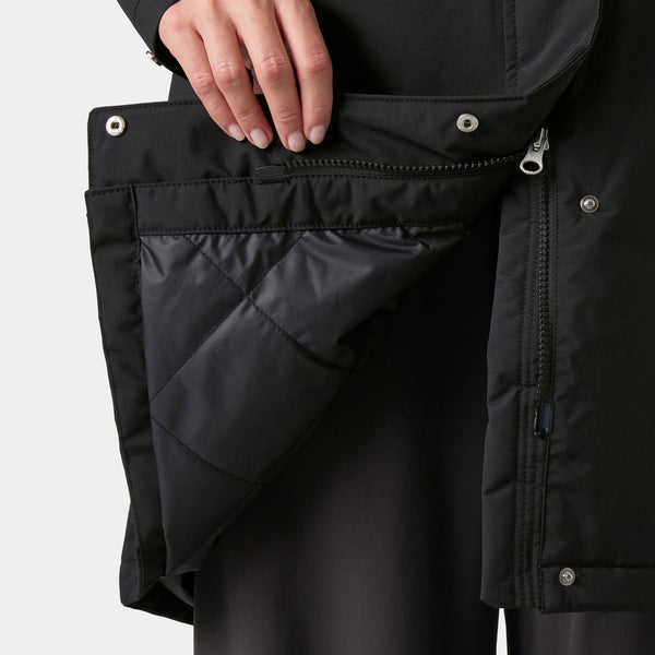 W HVALER INS RAINCOAT, BLACK, L