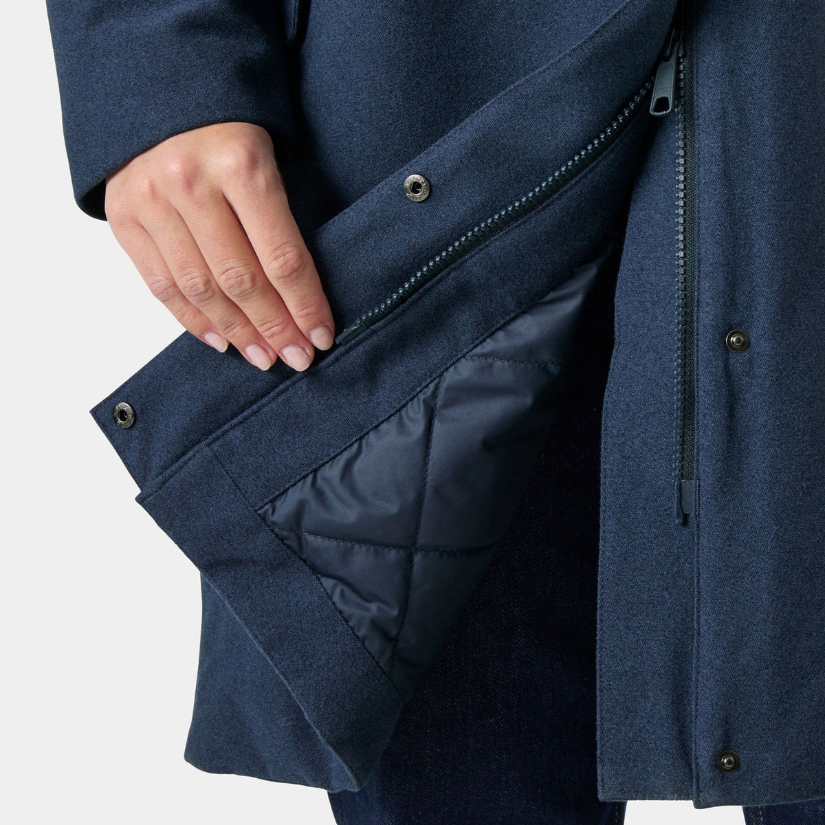 W FROGNER INS COAT, NAVY, L