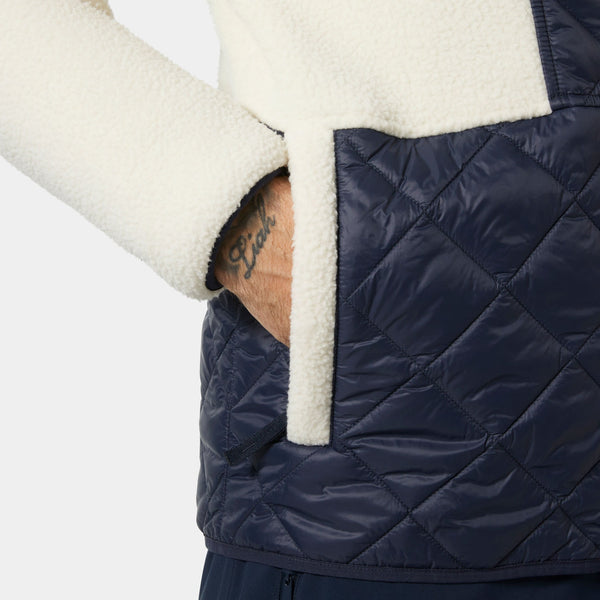STOWE HOODED HYBRID JACKET, NAVY, XL