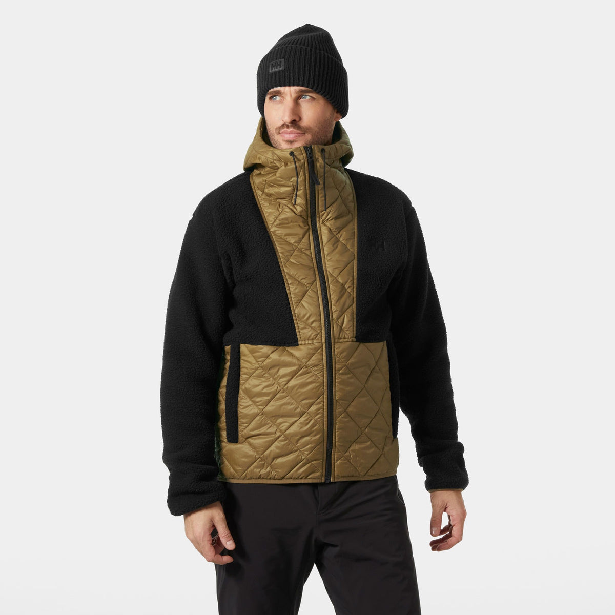 STOWE HOODED HYBRID JACKET, SEPIA, S