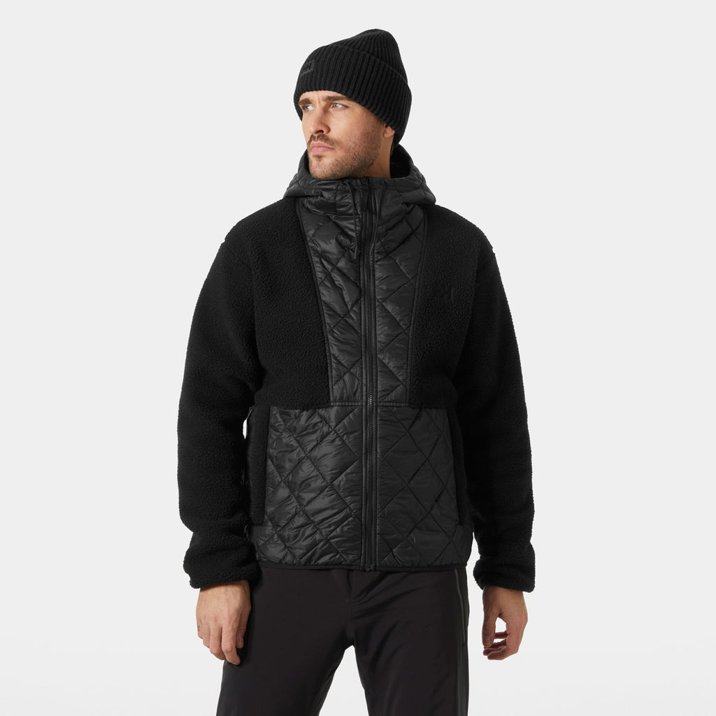 STOWE HOODED HYBRID JACKET, BLACK, XXL