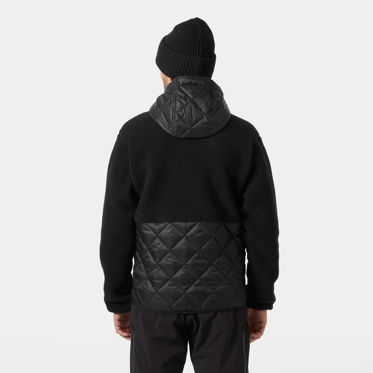 STOWE HOODED HYBRID JACKET, BLACK, XXL