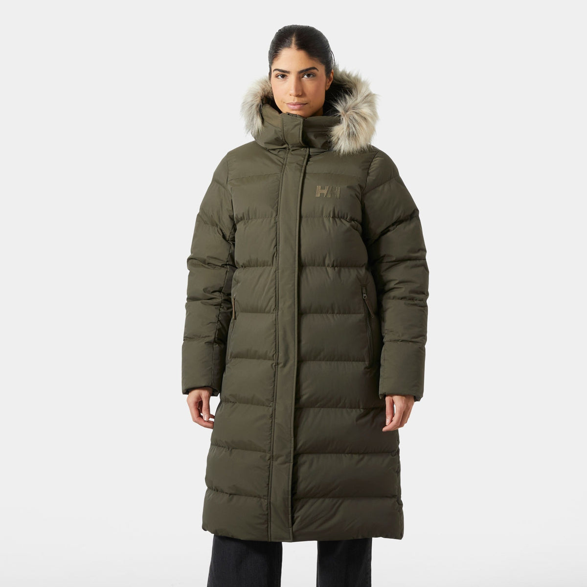 W ARIA LONG PARKA, UTILITY GRE, L
