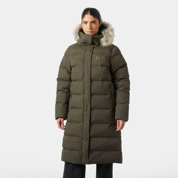 W ARIA LONG PARKA, UTILITY GRE, L