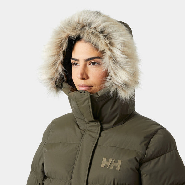 W ARIA LONG PARKA, UTILITY GRE, L