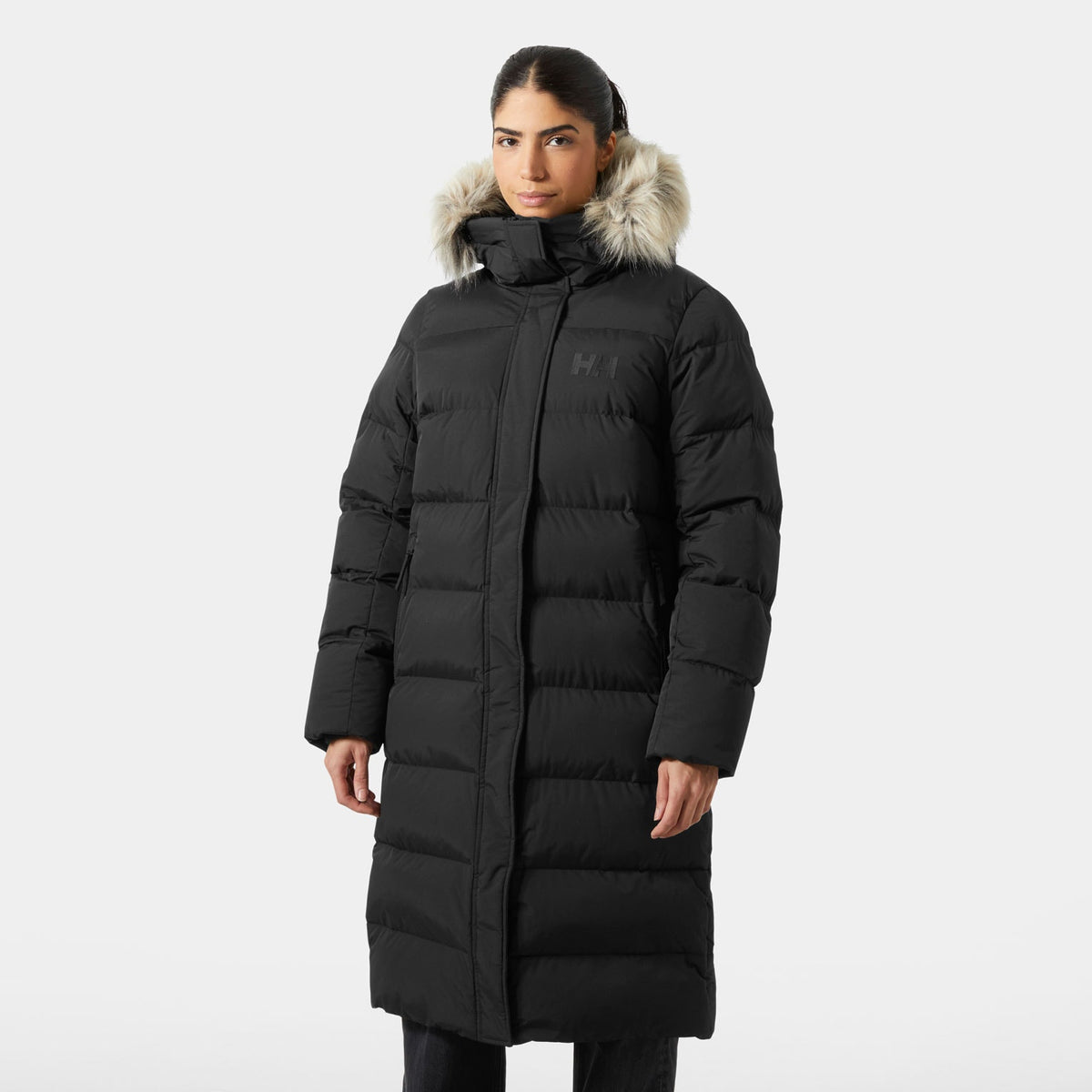 W ARIA LONG PARKA, BLACK, L