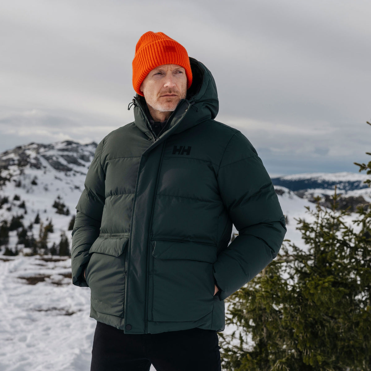 NORDIC PUFFY JACKET, DARK JUNGLE, L