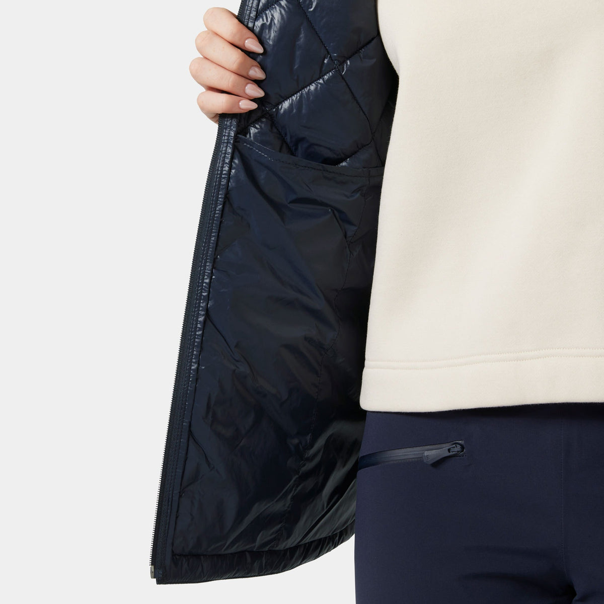W BLISS QUILT JACKET, NAVY, L