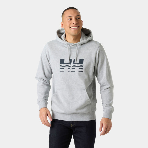 CORE GRAPHIC HOODIE, GREY MELANG, XXL