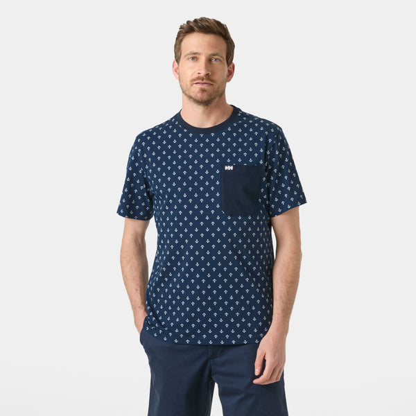 HUDSON TSHIRT, NAVY AOP, L