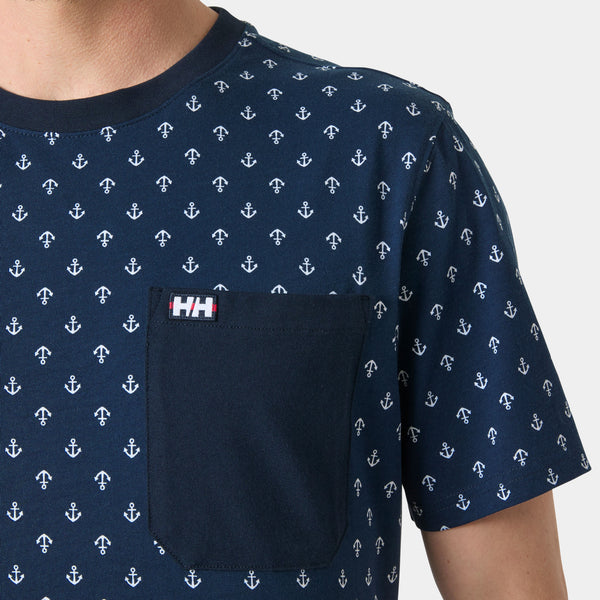 HUDSON TSHIRT, NAVY AOP, L