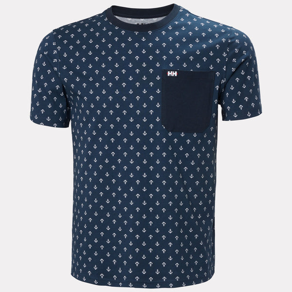 HUDSON TSHIRT, NAVY AOP, L
