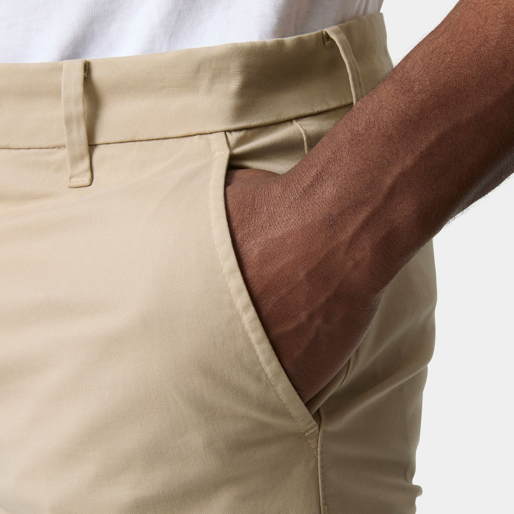 BRYGGEN CHINO SHORTS, KHAKI, 33