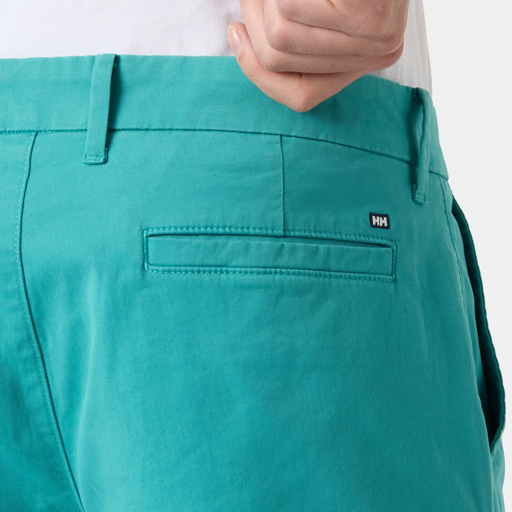 BRYGGEN CHINO SHORTS, DARK MINT, 32