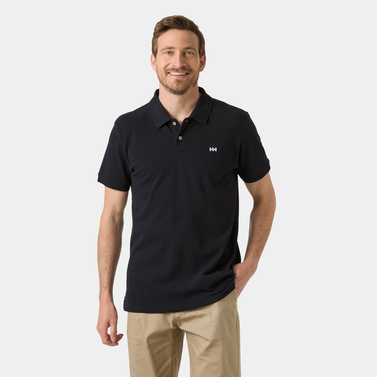 HUDSON POLO, BLACK, XXL