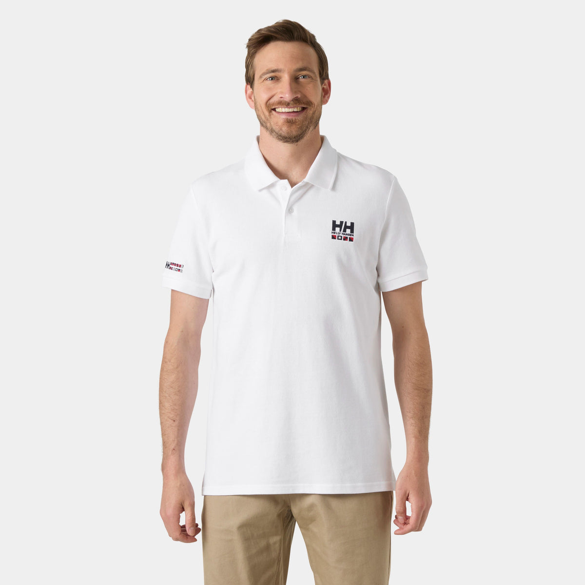 TOULON GRAPHIC POLO, WHITE, S