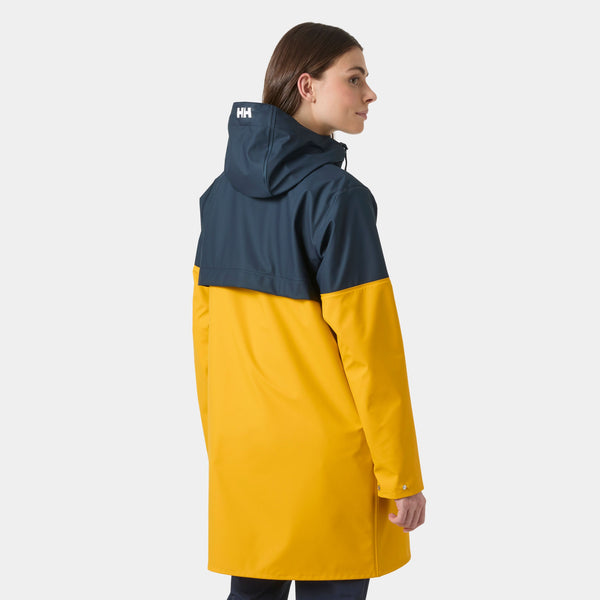 W MOSS BLOCK PU RAIN COAT, ESSENTIAL Y, L