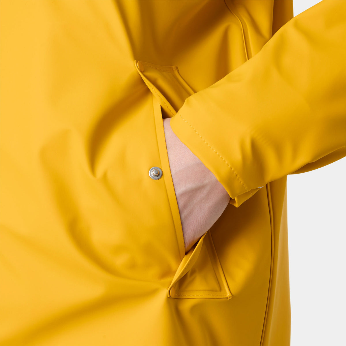 W MOSS BLOCK PU RAIN COAT, ESSENTIAL Y, L