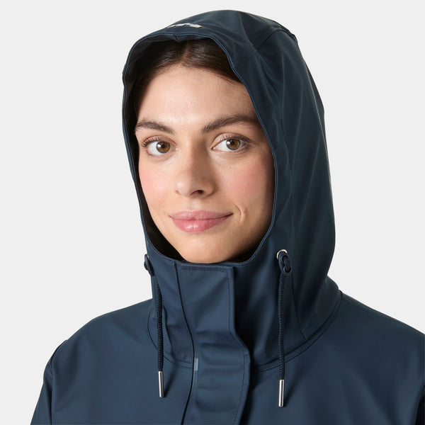 W MOSS BLOCK PU RAIN COAT, ESSENTIAL Y, L