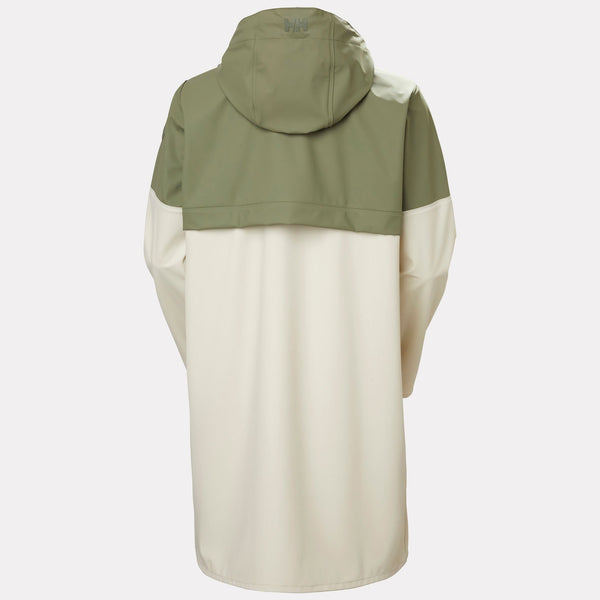 W MOSS BLOCK PU RAIN COAT, LAV GREEN, M
