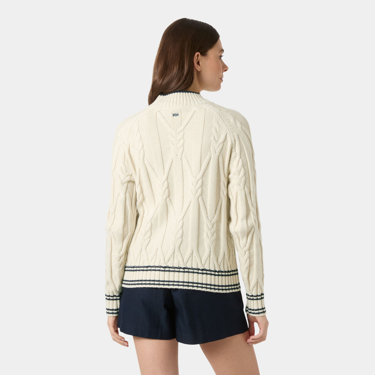 W POSITANO KNIT SWEATER, CREAM, L