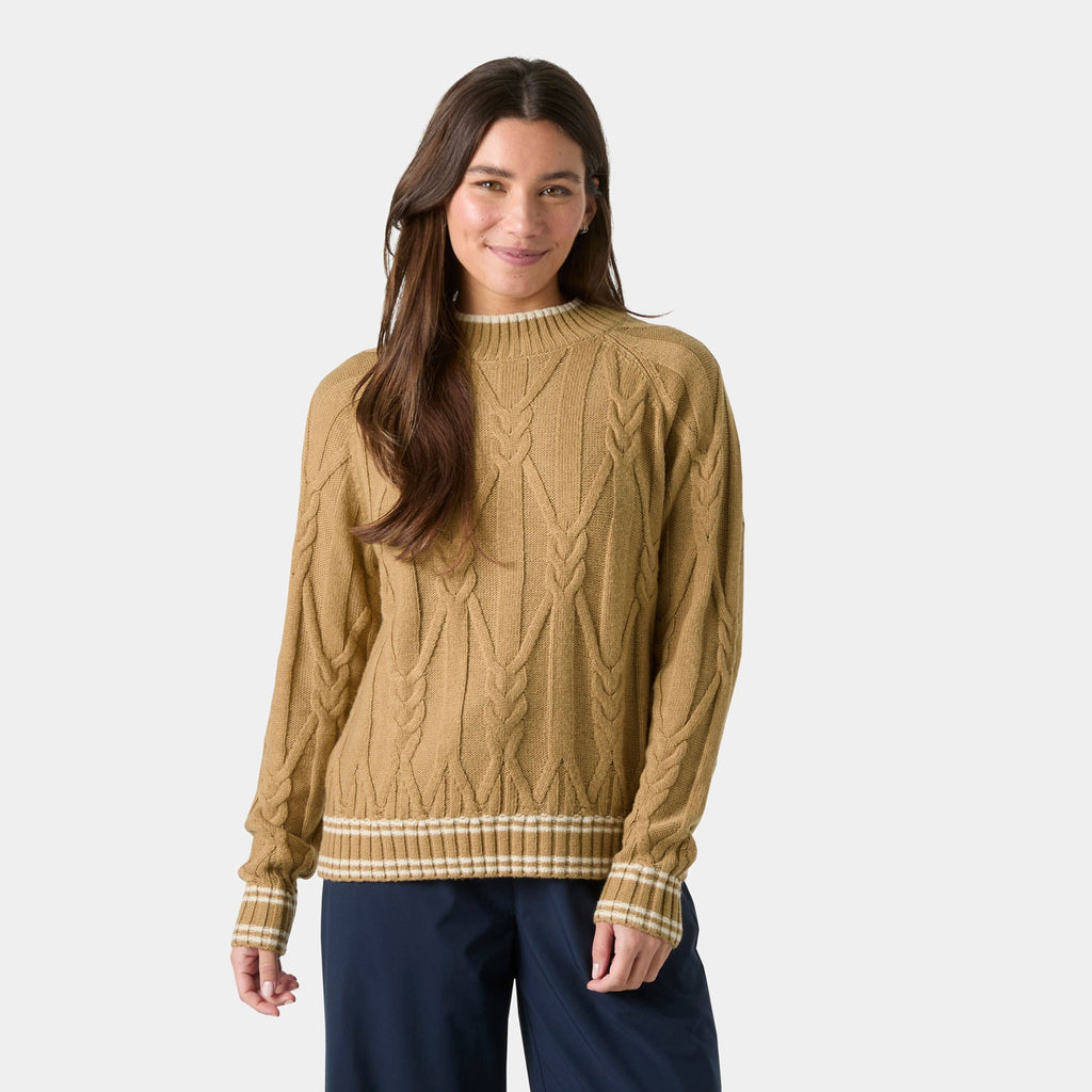 W POSITANO KNIT SWEATER, ELMWOOD MEL, L