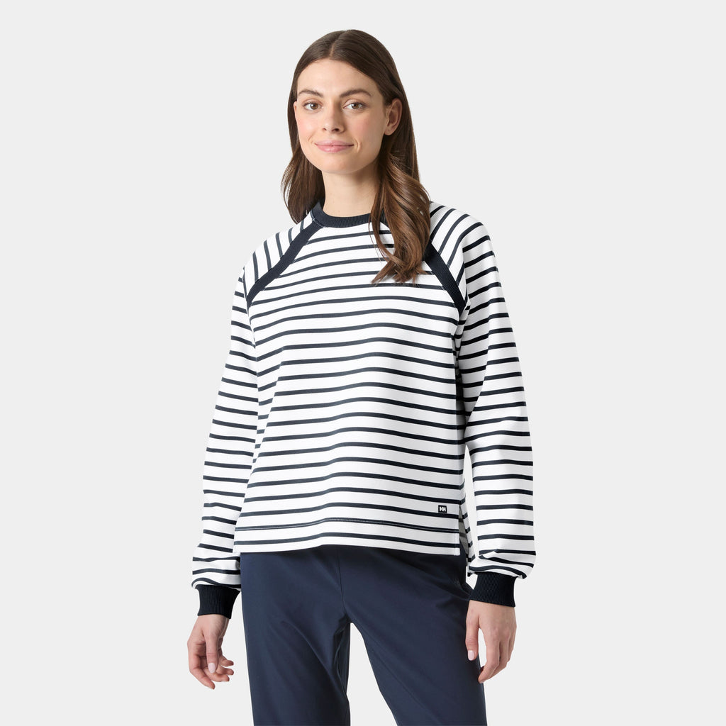 W CAPRI SWEATSHIRT, WHITE NAVY, S