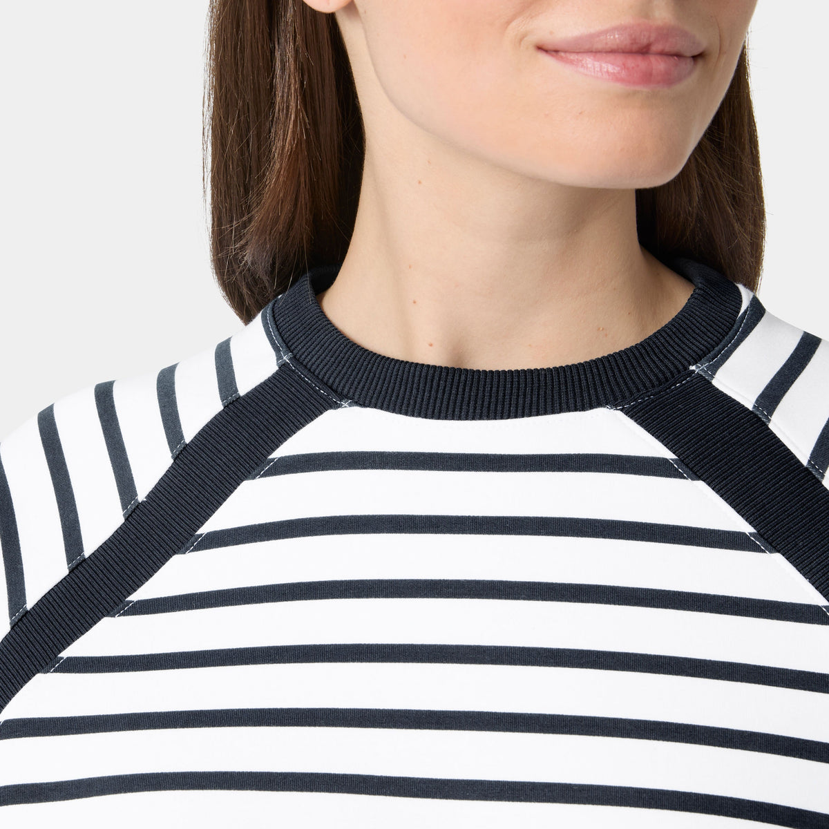 W CAPRI SWEATSHIRT, WHITE NAVY, S